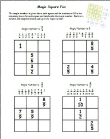 Image result for magic square fractions
