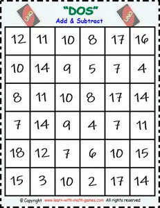 addition and subtraction math games dos game pic 1