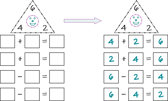 fact family triangles 1