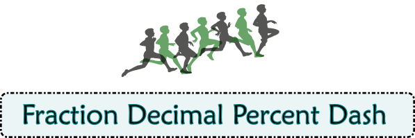 Fraction Decimal Dash Matching Game