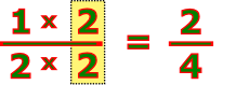 fraction strips up to 20 one half equals two fourths