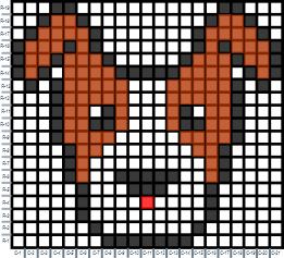 math pixel art pic doggie