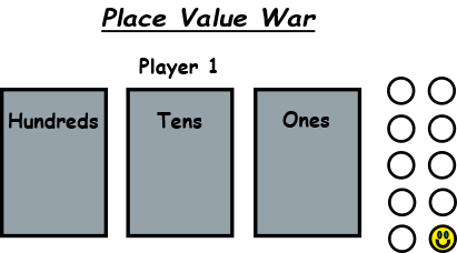 place value game with cards war