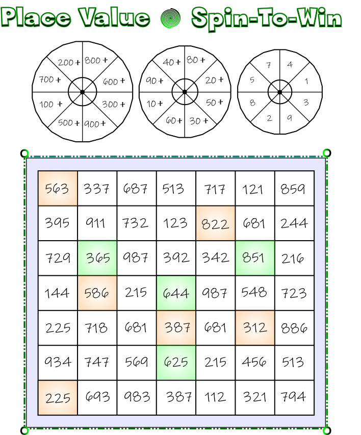 place value games 2nd grade spin to win pic 1