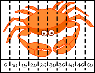 skip counting puzzle crab pic