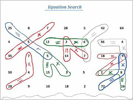 Equation Search Game