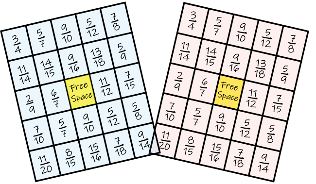 fraction bingo printable pic 1