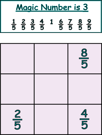 magic squares for teaching fractions