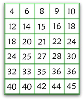 multiplication facts game