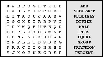 math word search puzzles