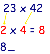 multiplication math tricks 2 digit by 2 digit step 1 pic