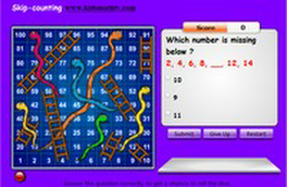 online skip counting by twos fives tens game