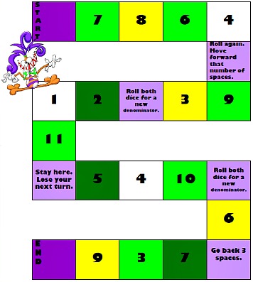 printable fraction games