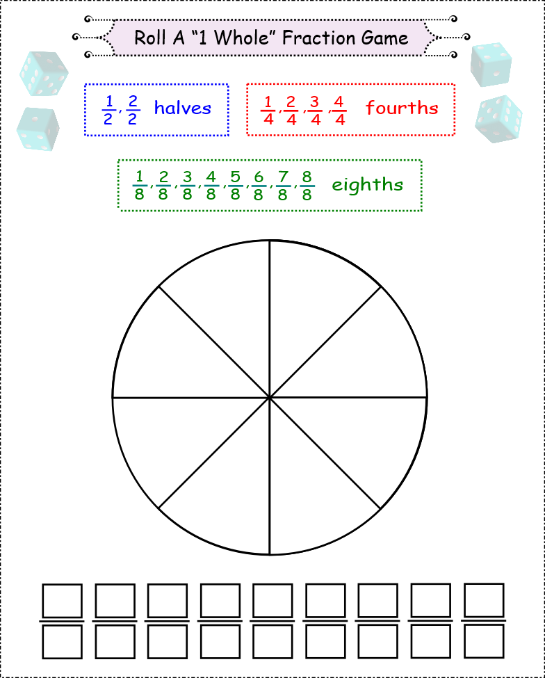 fraction games for grade 1